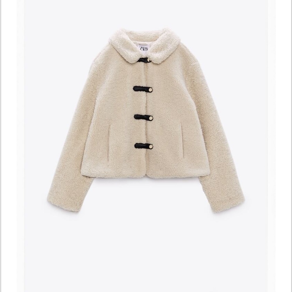 Zara cropped fleece jacket